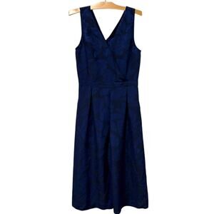 J. Crew Collection | Jumpsuit Navy Floral Wide Leg Crop Blue- Size 10